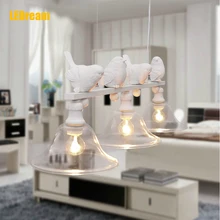Contemporary and contracted rural restaurant lamp droplight three creative personality bar led lamps birds droplight