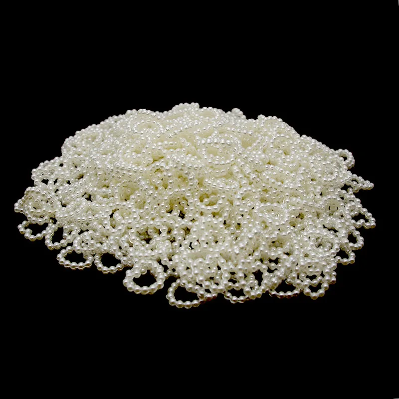 

SHINE 100pcs/lot 10mm Ivory Heart Shape Scrapbook Simulated Pearl Beads Sewing Button DIY Material Findings