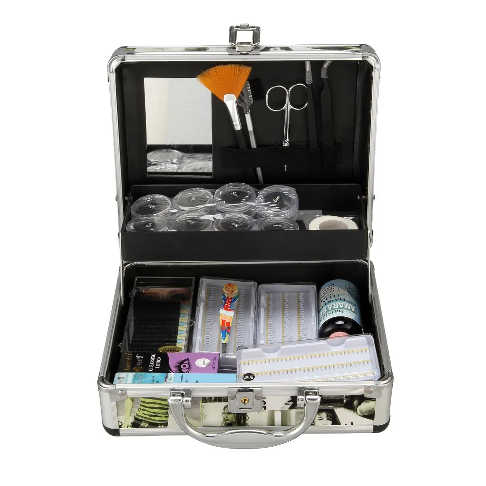 

Individual False Eyelash Extension Kit Makeup Different Size Glue Pump CD Tool False Eyelash Extension Tool Kit for Exercise