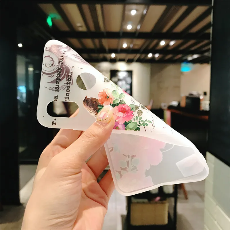WeeYRN lindo suave transparente caso Xiao mi 8 mi 8 Funda 3D alivio de lujo de silicona TPU mate de la cubierta completa xiao mi 8 mi 8