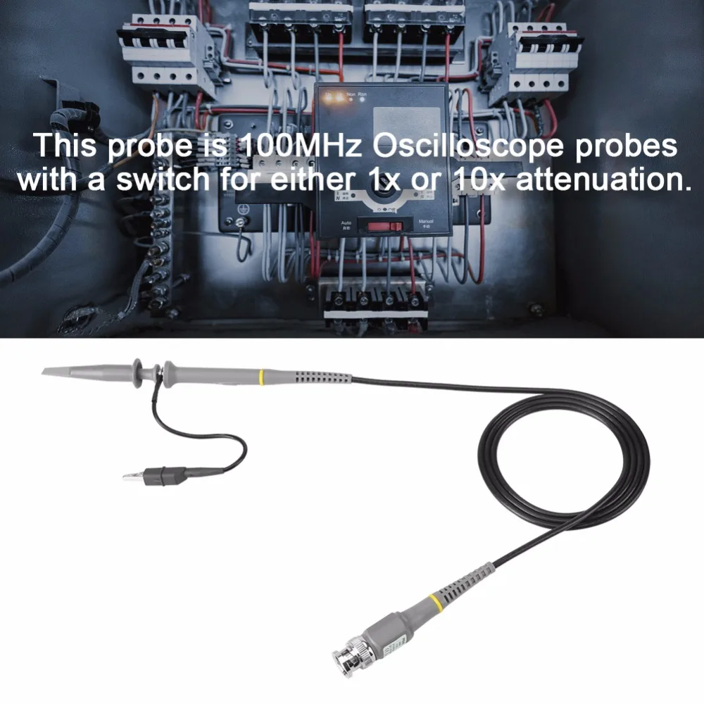 Стиль 2 шт. 100 МГц Осциллограф зонды клип Тест Электронные измерительные инструменты клип кабель для щупа анализатор набор