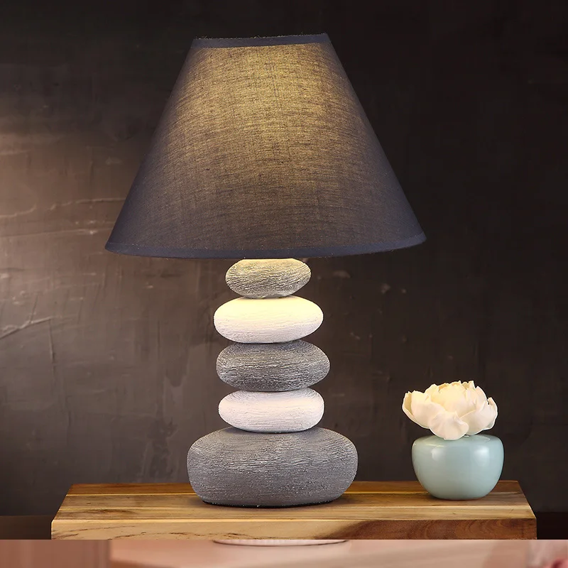 

The Bedroom Bedside grey Lamp Of American Modern Minimalist Fashion Creative Personality Ceramic Jane Warm Study Lamps N1325
