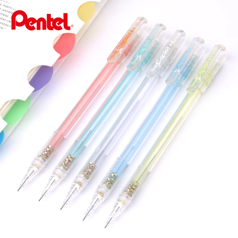 1 шт. Pentel Caplet A105 острые ручки Автоматические механические чертёжные карандаши 0,5 мм Япония 6 цветов