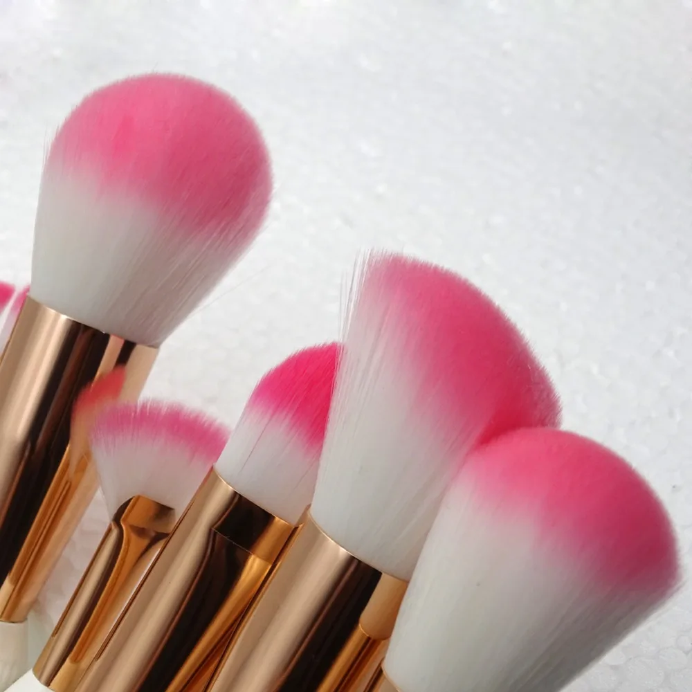 Pincéis de Maquiagem Unicórnio Concha Conjunto Sereia Fundação pó Cosméticos Sombra Rosto Kabuki Compõem Escova Ferramentas Kit 11 Pçs 8 Aplicador de sombra