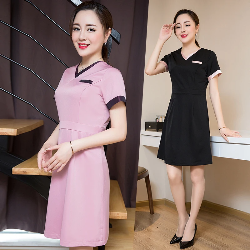 2018 Big Size S 5xl Beauty Hospital Front Desk Work Clothing Spa Health 