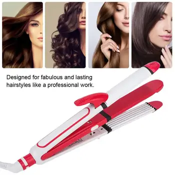 

3-in-1 Multi-functional Professional Hair Styling Tool Hair Curler Corn Perm Hair Straightener EU Plug 200V