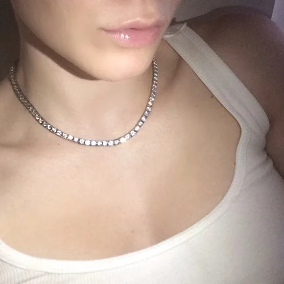 

2018 Pendant Collares Choker Necklaces Bling Iced Out Tennis Chain Aaa Cubic Zircon Adjusted Shiny Short Necklace Women Jewelry