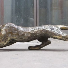 Xd 003292 4" Огромный Бронзовый ИСКУССТВО статуя скульптура Cichlasoma acrpinte Леопарда Panthera пард