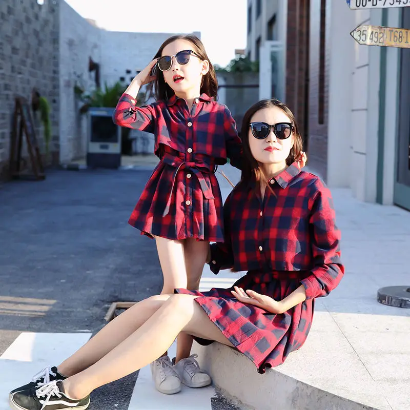 mommy and me plaid shirts