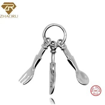 

Zhaoru 925 Sterling Silver Enamal Pendant Charm Fit Bracelet & Bangle & Necklace DIY Fine Jewelry Charm None Stone