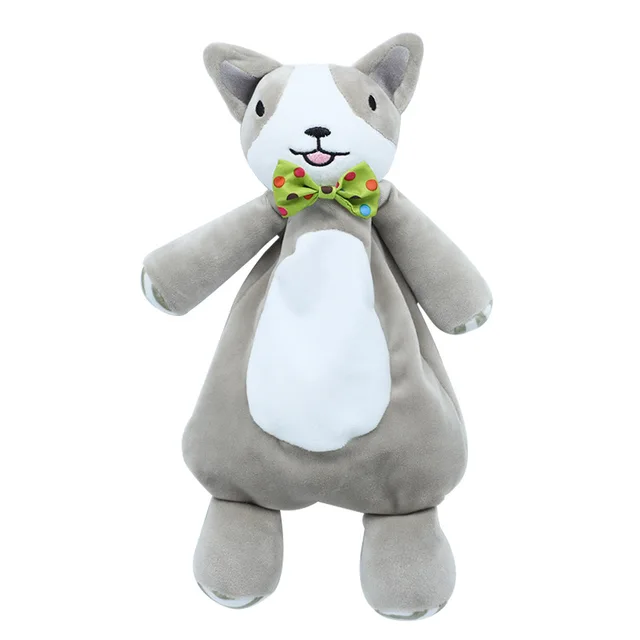 Animal Hand Puppet Plush Toys Pacify Blanket Comforting Infant Saliva Towel Sleeping Doll Baby Soothing Appease Towel Bib Toys 5