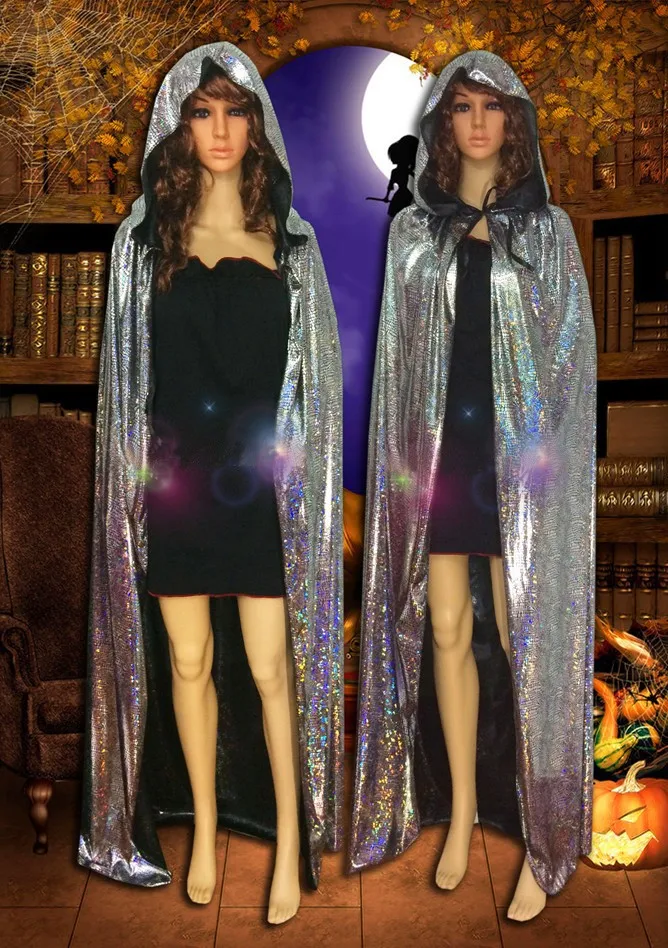 Для взрослых Готический Красивый плащ с капюшоном Wicca Robe Witch Larp накидка для женщин и мужчин костюмы на Хэллоуин ведьмы вампиры сценические Необычные Вечерние