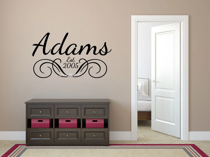 

Виниловые наклейки на стену с именем на заказ, съемные наклейки на стену, Декор, домашние обои, отличное качество, настенный плакат с татуировкой, роспись SA627