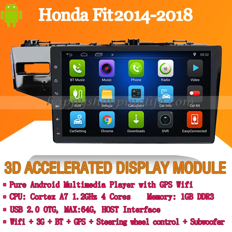 10.1&quot Android 7.1 Car Multimedia Player for Honda Fit 2014-2018 DVD Auto radio Stereo GPS Navi Wifi 3G (No Player) | Автомобили и
