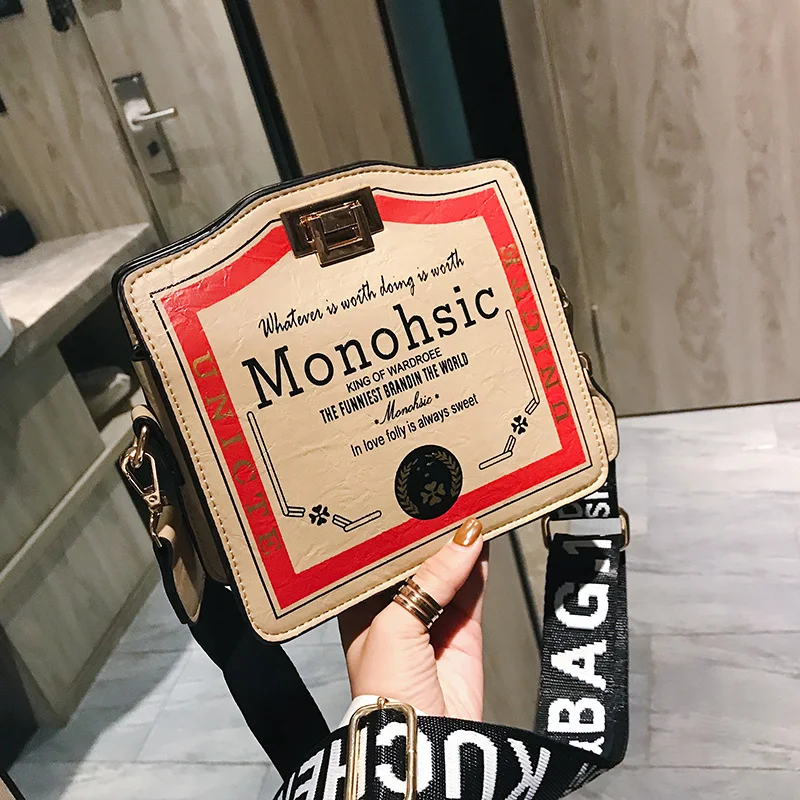 

2019 New Arrival Trend Korean Version Wide Shoulder Strap Girl Crossbody Small Square Bag