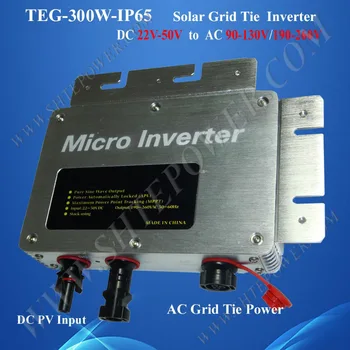 

300w inverters solar panel on grid tie IP65 waterproof dc 22-50v input to ac output 80-160v 180-260v output