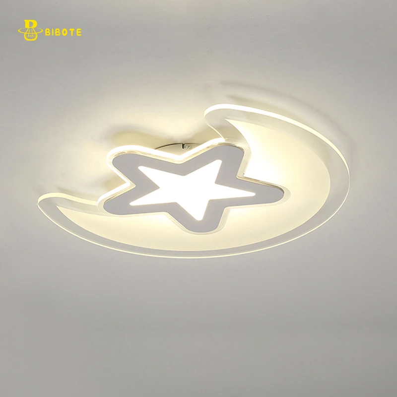  modern acrylic led kids room lights ceiling light with remote control kids room light lamps lustre  - 32819645371