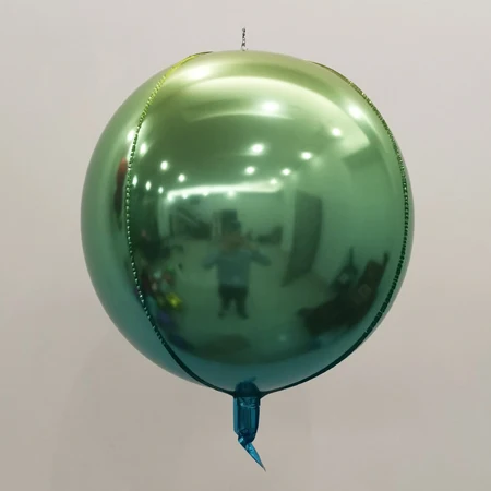 Green B x 10 10 шт. 22 дюйма 4D Круглые разноцветные объемные шары из золотой фольги для свадьбы, дня рождения, вечеринки, Декор, гелиевые надувные шары - Цвет: Green B x 10