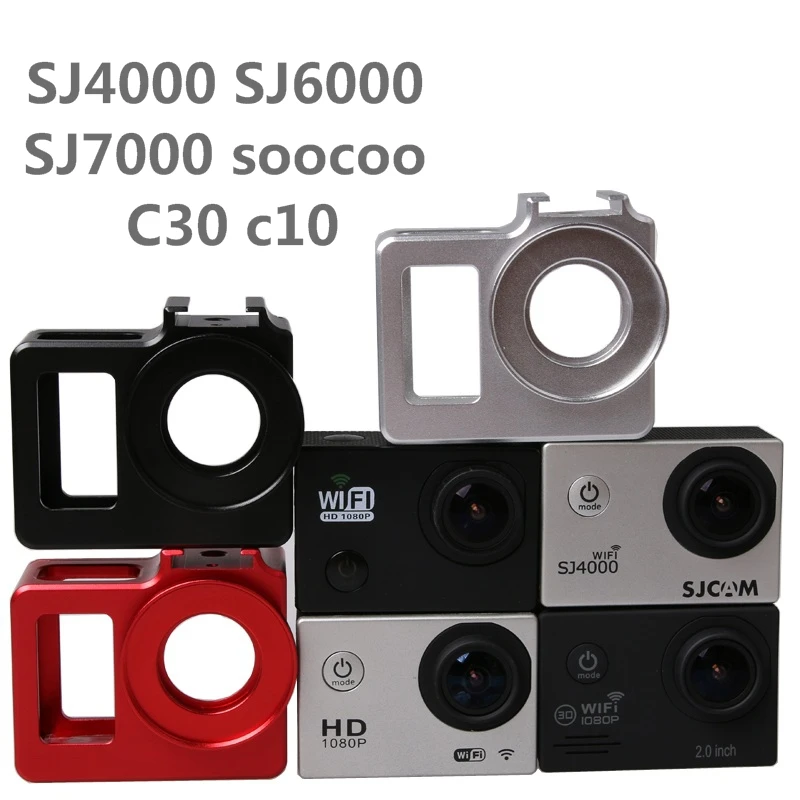 C30 Alloy cage Protective Housing Case Cover bag Metal frame+UV filter for SJCAM SJ4000 SJ5000 H9 H9R Sj9000 SOOCOO C3 Clownfish