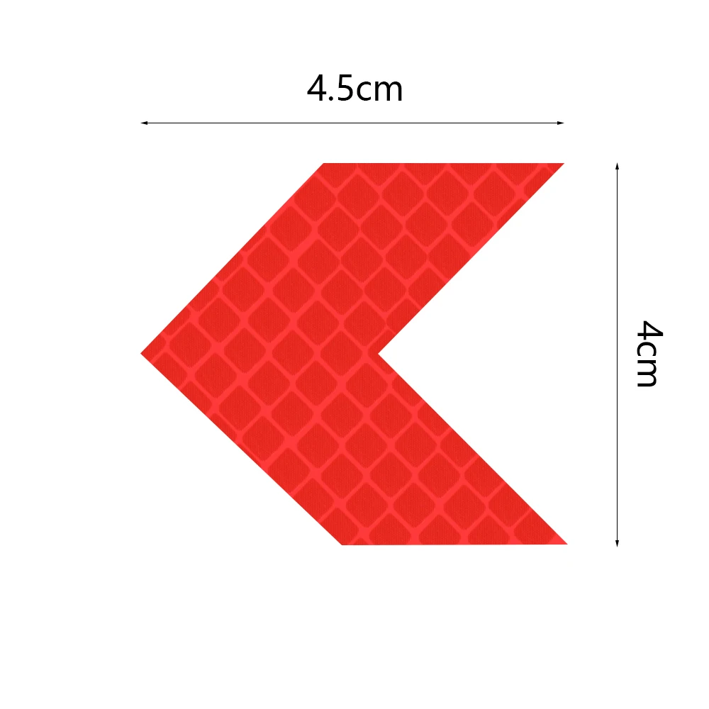 10 шт., светоотражающая лента со стрелками, безопасная, предупреждаПредупреждение, светоотражающая клейкая лента, наклейка для грузовика, мотоцикла, велосипеда, автомобиля, Стайлинг