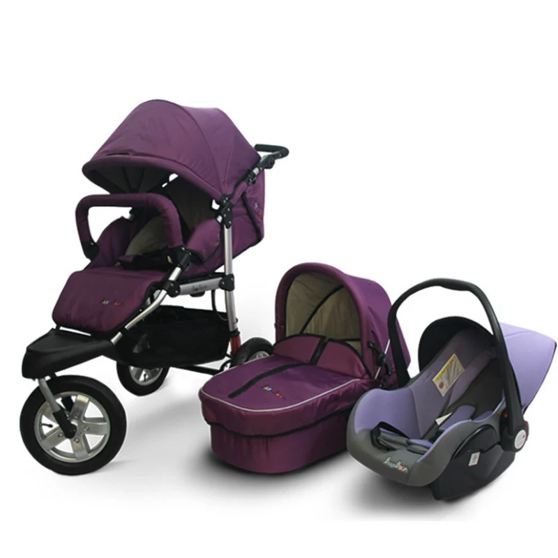 

Luxury Baby Stroller 3 in 1 Fashion Pram Lightweight high landscape shockproof Suit for Lying and Seat infant luxury