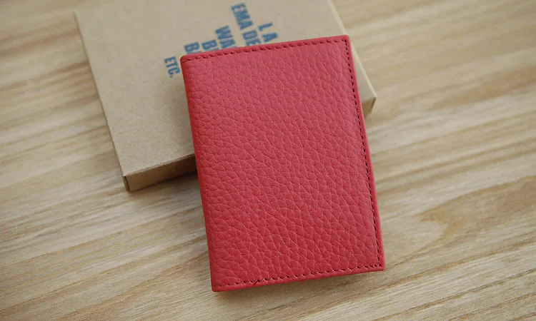 LAN мужской кожаный чехол для визиток бизнес-держатель для карт Ультратонкий чехол для карт - Цвет: Rose Red