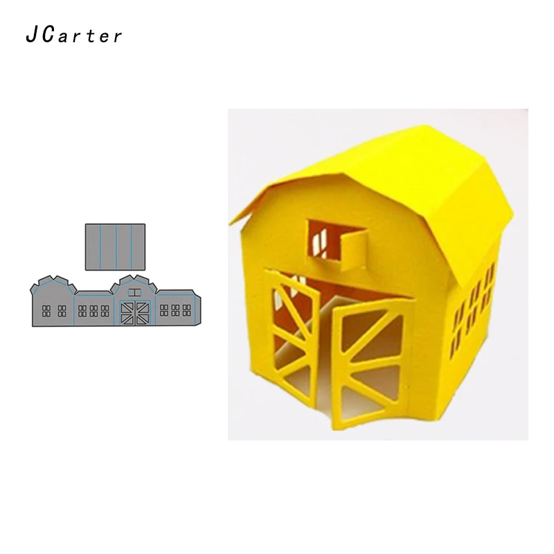 

JCarter 3D Small Attic Houses Metal Cutting Dies Stencils for Scrapbooking DIY Embossing Folder Paper Card Handmade Album Crafts