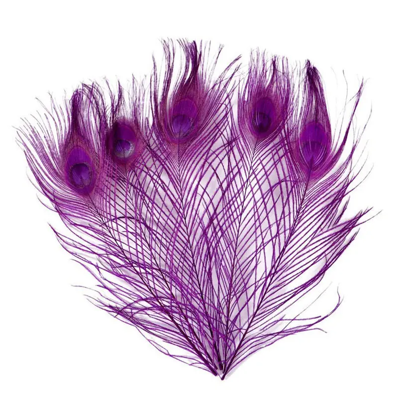 10Pcs-lot-Top-quality-Dyeing-peacock-feathers-length-25-32CM-10-13inch-beautiful-peacock-feather-Diy(4)