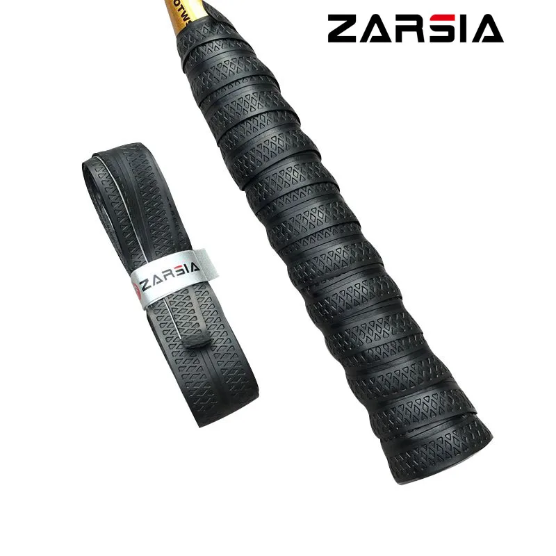 

3pcs 2017 NEW ZARSIA badminton grip,back full glue,PU black geometry badminton Overgrips,squash racket over grip