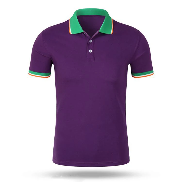 Брендовые повседневные женские рубашки поло из чистого хлопка с коротким рукавом, весенне-Летняя женская рубашка-поло, большие размеры 3XL - Цвет: purple