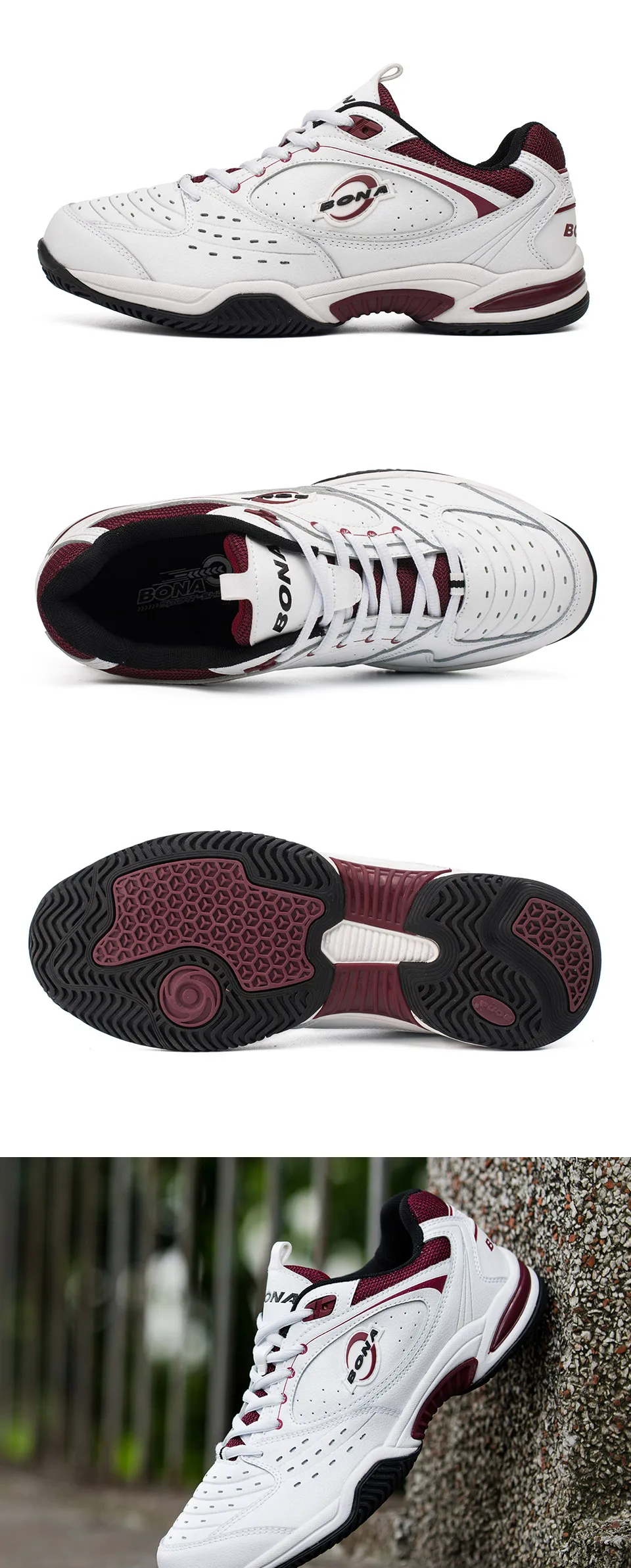 BONA/Новое поступление; Популярные стильные мужские теннисные туфли; уличные беговые кроссовки на шнуровке; Мужская Спортивная обувь; Удобная