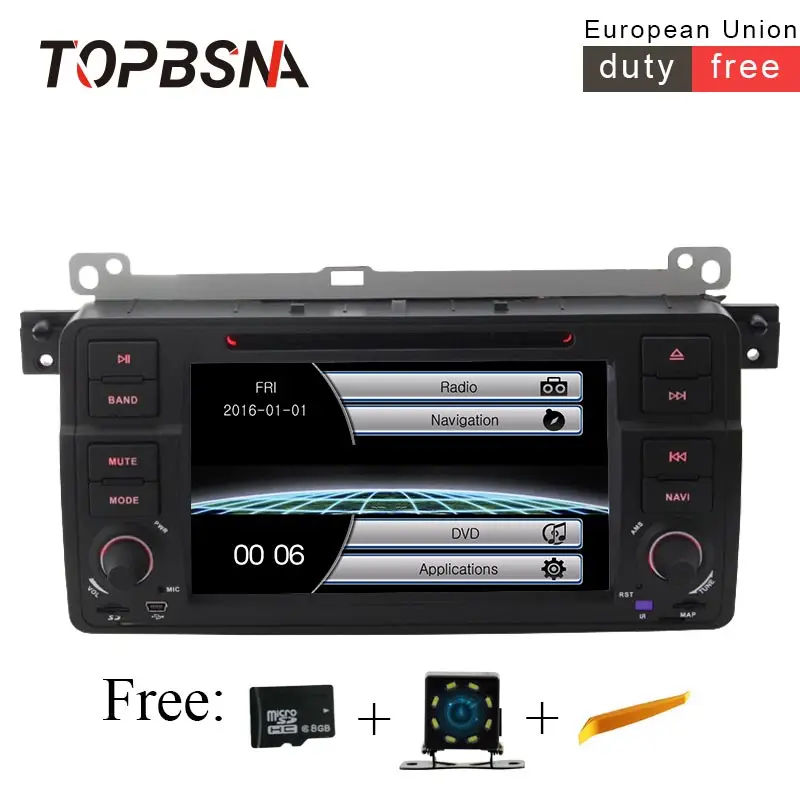 TOPBSNA 1 din Автомобильный мультимедийный плеер для BMW/E46/M3/MG/ZT/Rover 75 GPS навигация