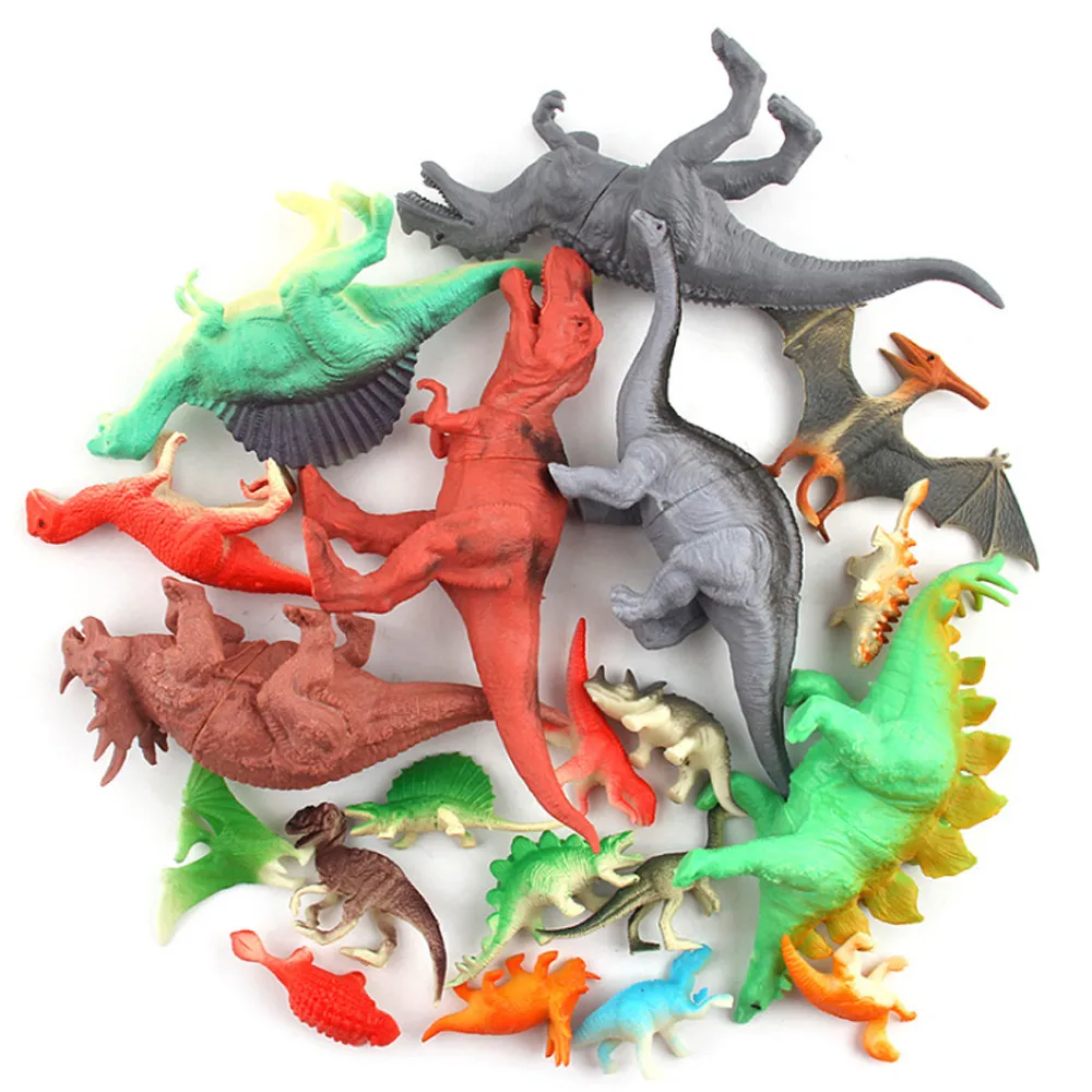 Dinosaur Toys for Kids Plastic Dinosaurios De Juguete Figure Toy Dinosaur Model Toys 20 Pieces Dinosaur Toy Set L0718