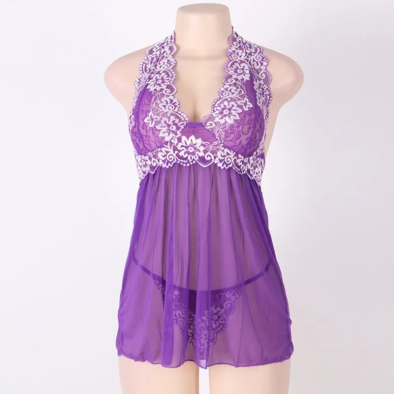 Rl80003 comeonlover Новый сексуальное женское белье плюс размер Babydoll See Through спинки женские пижамы Глубокий v-образным вырезом Стринги пижамы