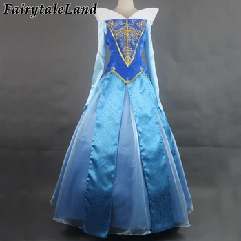 

Sleeping Beauty Aurora Cosplay Costume Carnival Halloween Fancy Dress Princess Costume Blue Dress Aurora Costume Custom Made