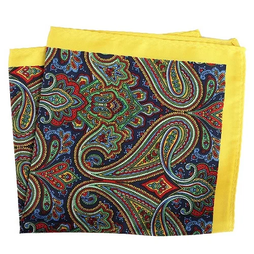 PH002 Pocket Square Портной Смит Роскошные 33X33 см большой платок Пейсли Цветочный горошек карманные квадраты из микрофибры трафаретной печати мужские носовые платки - Цвет: PH002 Pocket Square