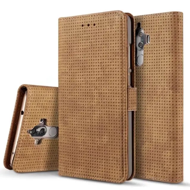 

For Sony XZ X compact Huawei mate 9 Iphone X 8 Case Samsung Galaxy Note 8 Case Leather Wallet Flip Card Stand Cover Retro Mesh