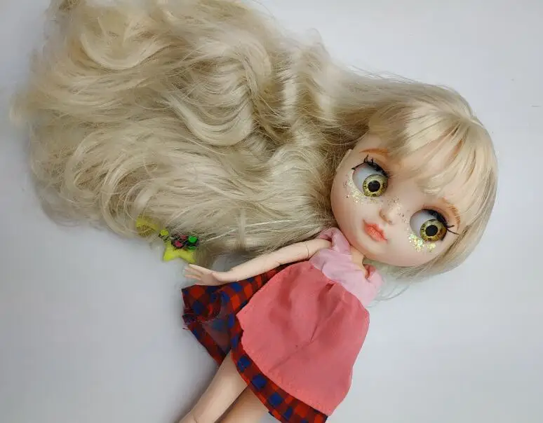 

nude customize Blyth doll, natural skin face, silver long hair, her Name Pear