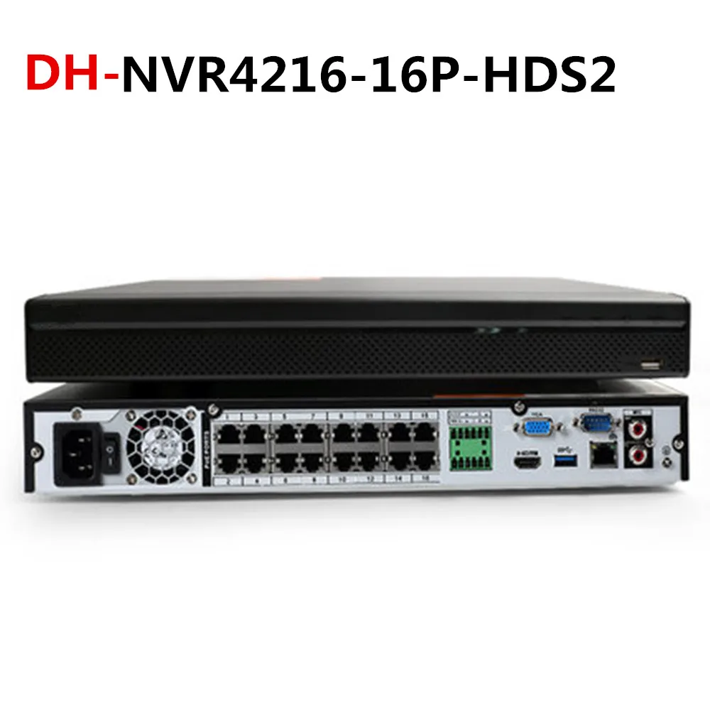 Dahua NVR4208-8P-HDS2 8ch с 8 PoE портами NVR4216-16P-HDS2 16ch с 16 PoE портами 4K NVR 1U сетевой видеорегистратор