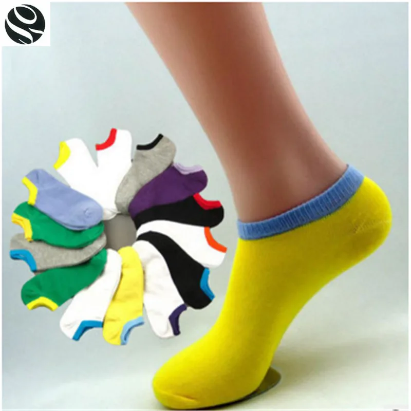 

20Pcs=10Pair/lot 2018 men socks cotton Fashion Solid Color happy Boat Socks Spring Summer Male Casual Breathable Ankle Socks