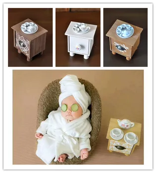 

small tea table+ teapot +teacup newborn photography props infantile lovely shooting prop baby creative shooting accessory