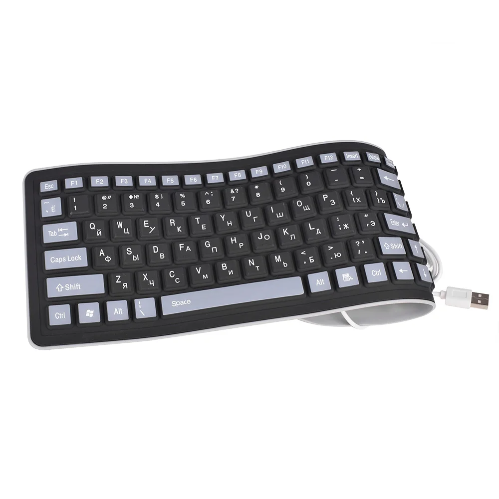 best mechanical keyboard for office 103keys Russian Keyboard Letters Silicon Teclado Layout USB Interface Russian Keyboard Flexible Teclado PC Desktop Laptop Wired best office keyboard