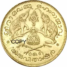 Индия-княгинские Штаты Travancore Rama Varma IV gold Sovereign 1881 латунные копии монет