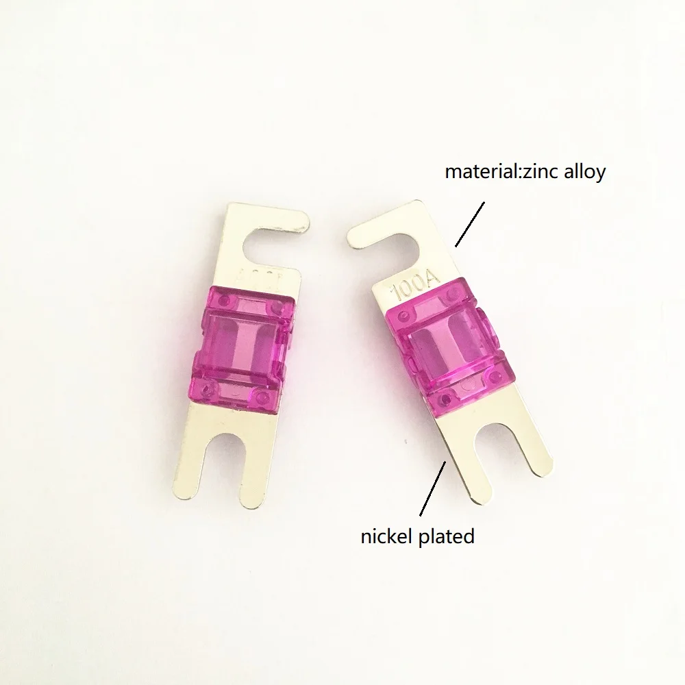 100PCS/Pack Nickel Plated Car Fuses Car Stereo Audio AFS MINI ANL Fuse