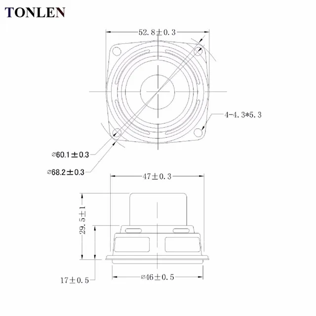 TONLEN 2PCS 2inch 4 ohm Speaker Audio Full Range Speaker 10W Computer Portable Speakers 52mm Home Theater HiFi 4ohm Loudspeaker