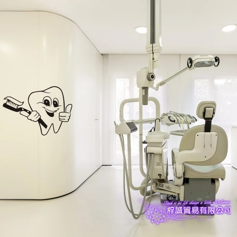 DCTAL Tooth Brushing Teeth Sticker Dental Clinic Dentistry Decal Bathroom Poster Vinyl Art Wall Decals Pegatina Decor Mural