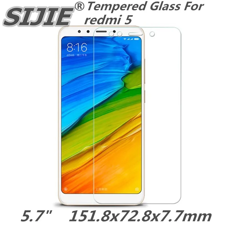 

Tempered Glass For XIAOMI REDMI 5 5.7 inch Screen protective cover smartphone case 2.5D HD on toughened 9H crystals plastic thin