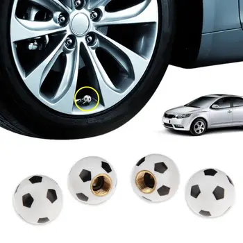 

4Pcs/set Football Soccer Style Car Wheel Tire Tyre Air Valve Stem Cap Covers Universal Truck Bike Motor Dustproof Cap Tyre Wheel