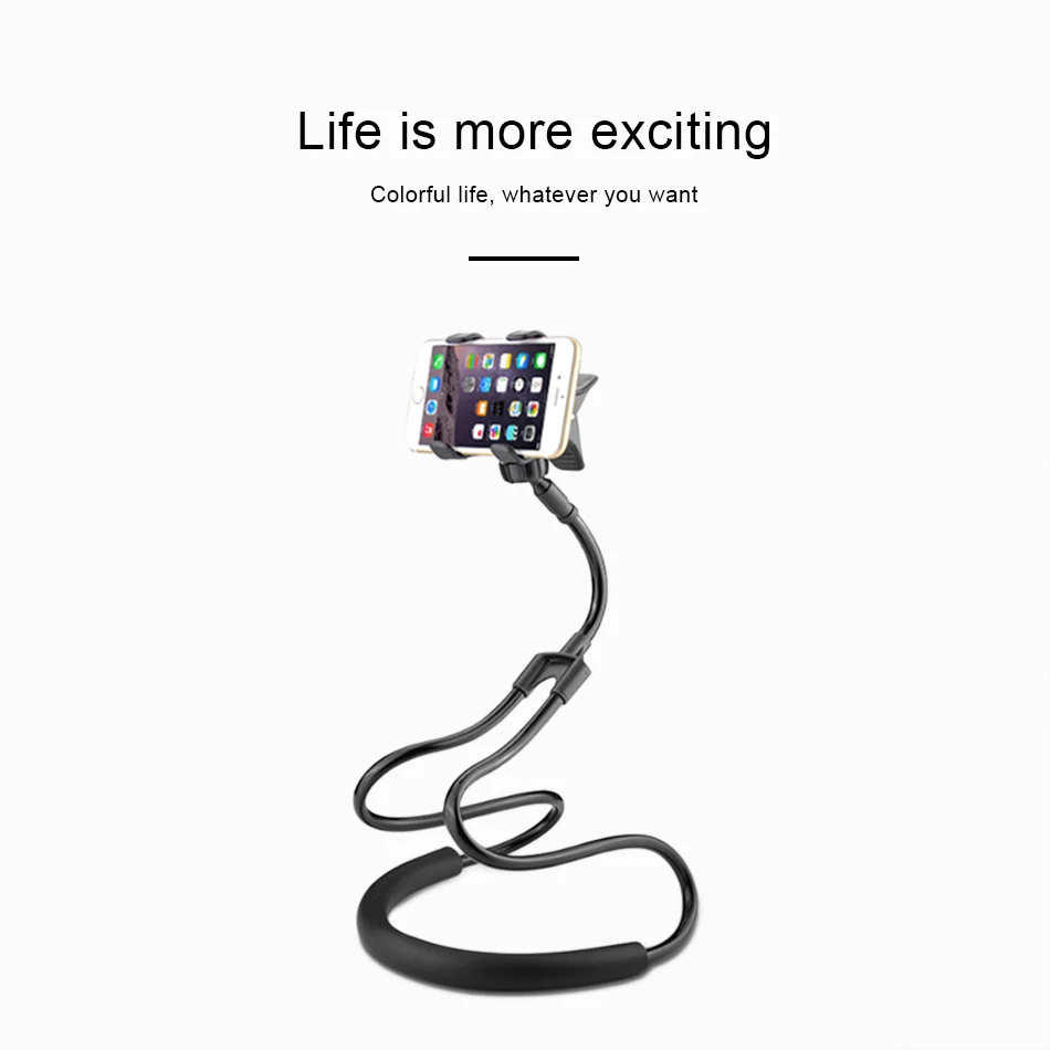 !ACCZEE Long Arm Adjust Lazy Neck Mount Phone Stand Holder For iPhone Universal 360 Degree Flexible Rotate BedDesktop Bracket (3)