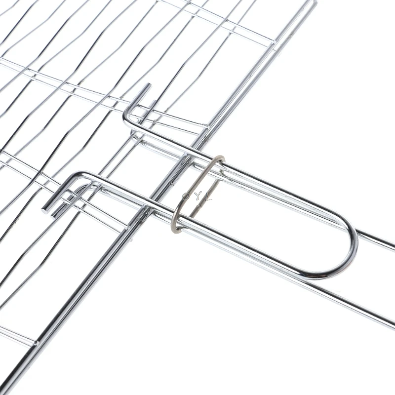 Durable BBQ Barbecue Grilling Basket For Fish Vegetable Shrimp Fruit Meat Camping Kitchen Rotisserie Accessories Parts